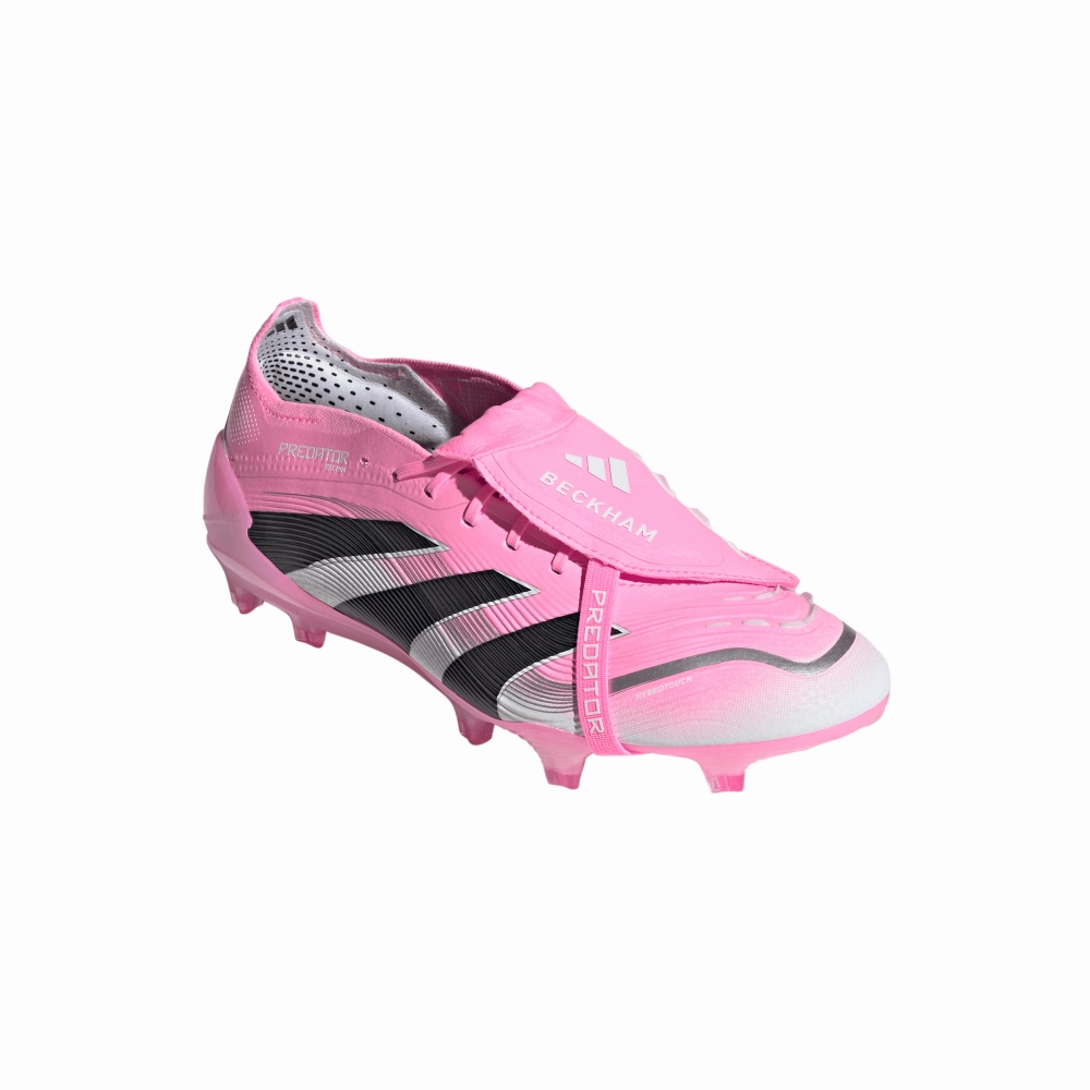 Mid Foot Lockdown Flexible Lining Adidas Predator Elite Fold-Over Tongue Beckham FG Football Boots (Beam Pink/Core Black/Cloud White)