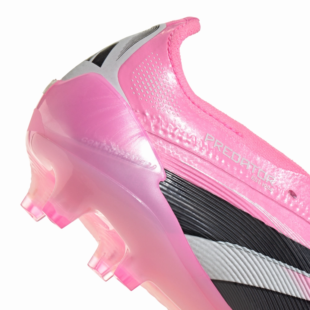 Adidas Predator Elite Fold-Over Tongue Beckham FG Football Boots (Beam Pink/Core Black/Cloud White) Torque Reduction Engineering Comfort Fit System