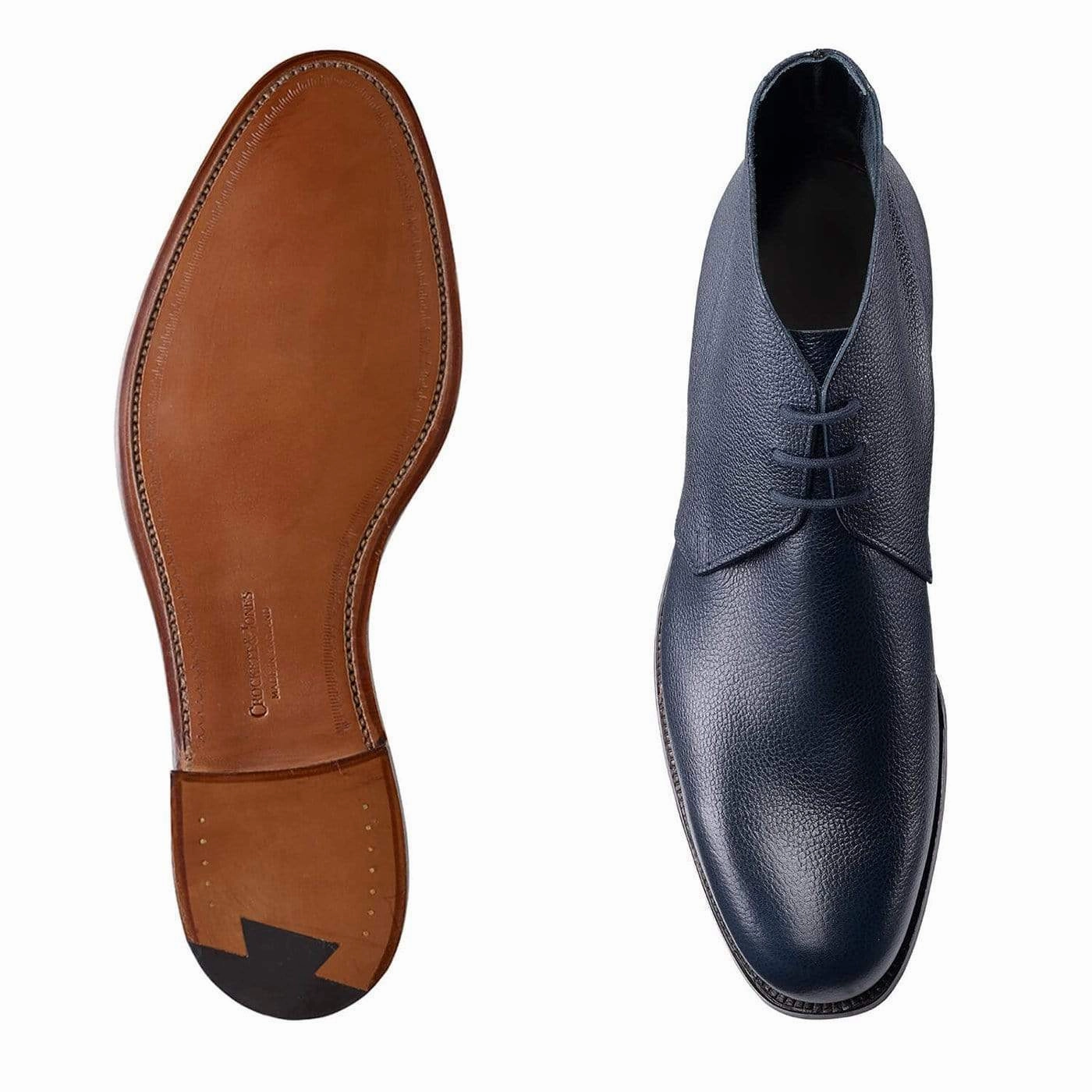 Hard Ground Flexible Frame Functional Minimalist Chukka Navy Pebble Grain