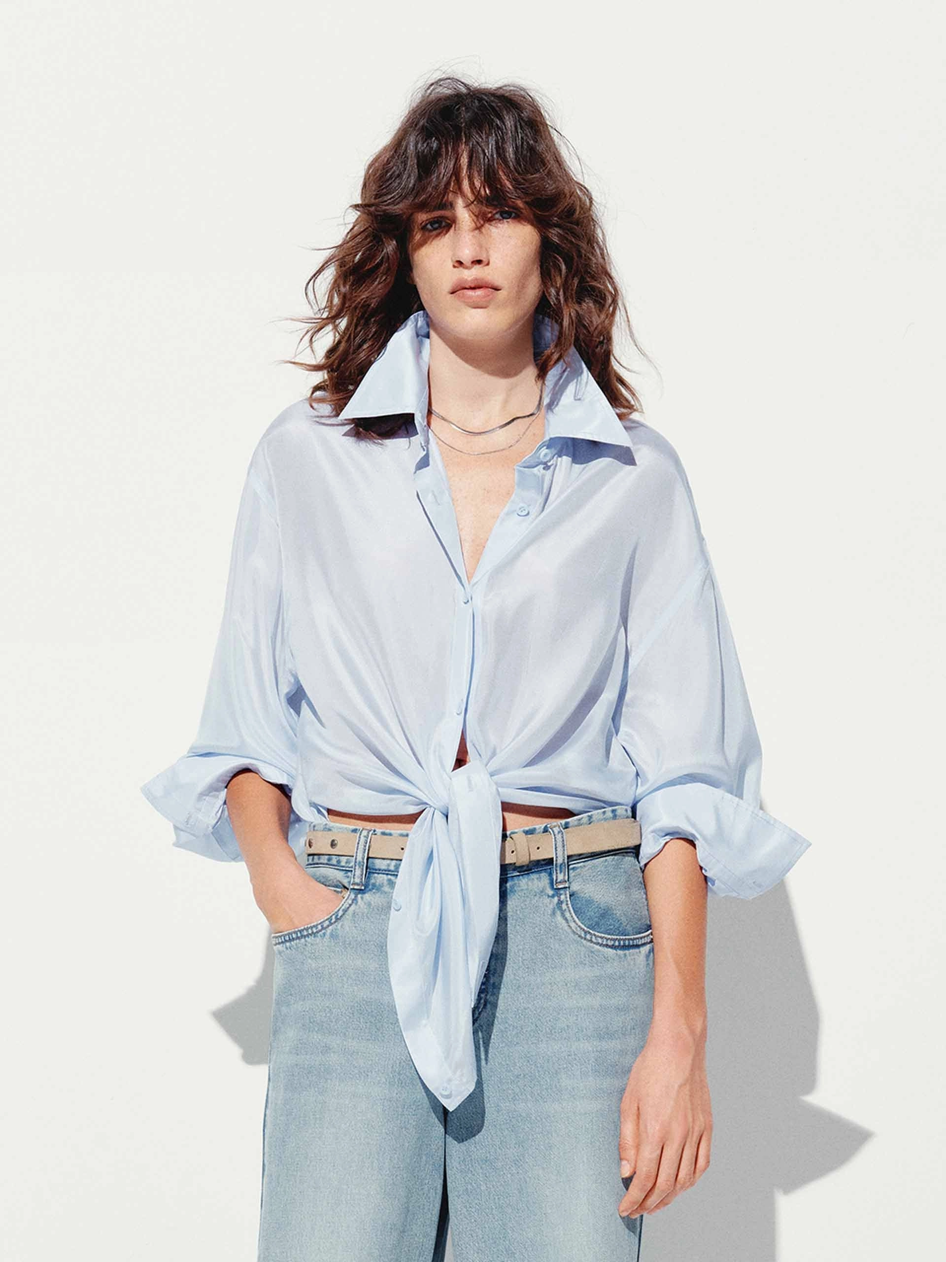 QuickDryTech Loose Smooth Silk Shirt