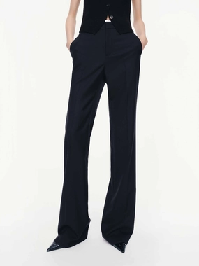 Distressed finish Logo Waistband Flared Trousers