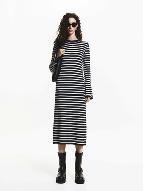 Include Cashmere Striped Dress Understated Charm
