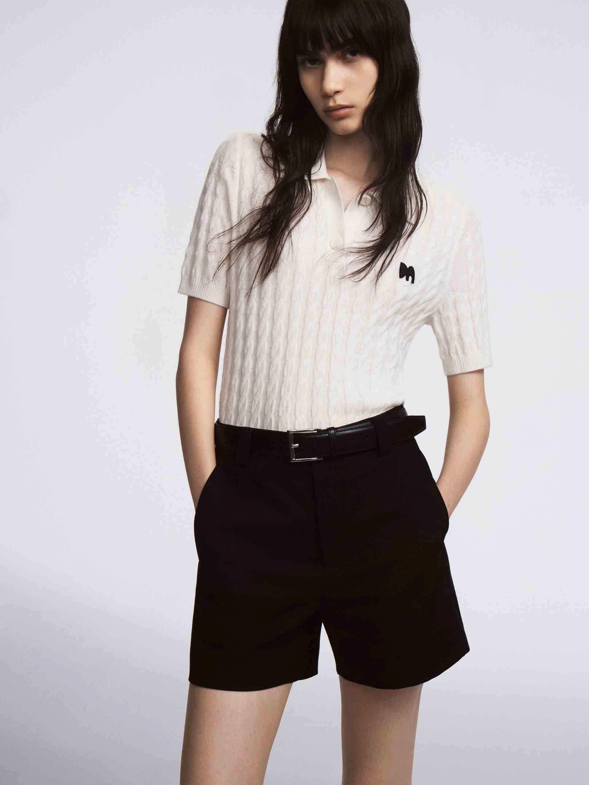 Variable Tension Adjustment Wool Cable Knitted Top