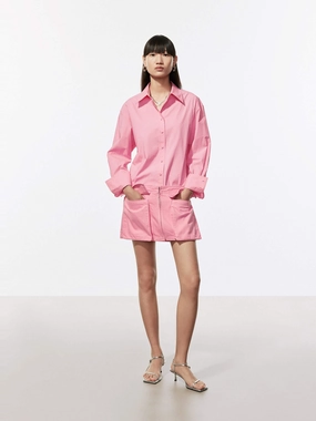 Long Sleeve Mini Dress Shared Glow Tulle Flow