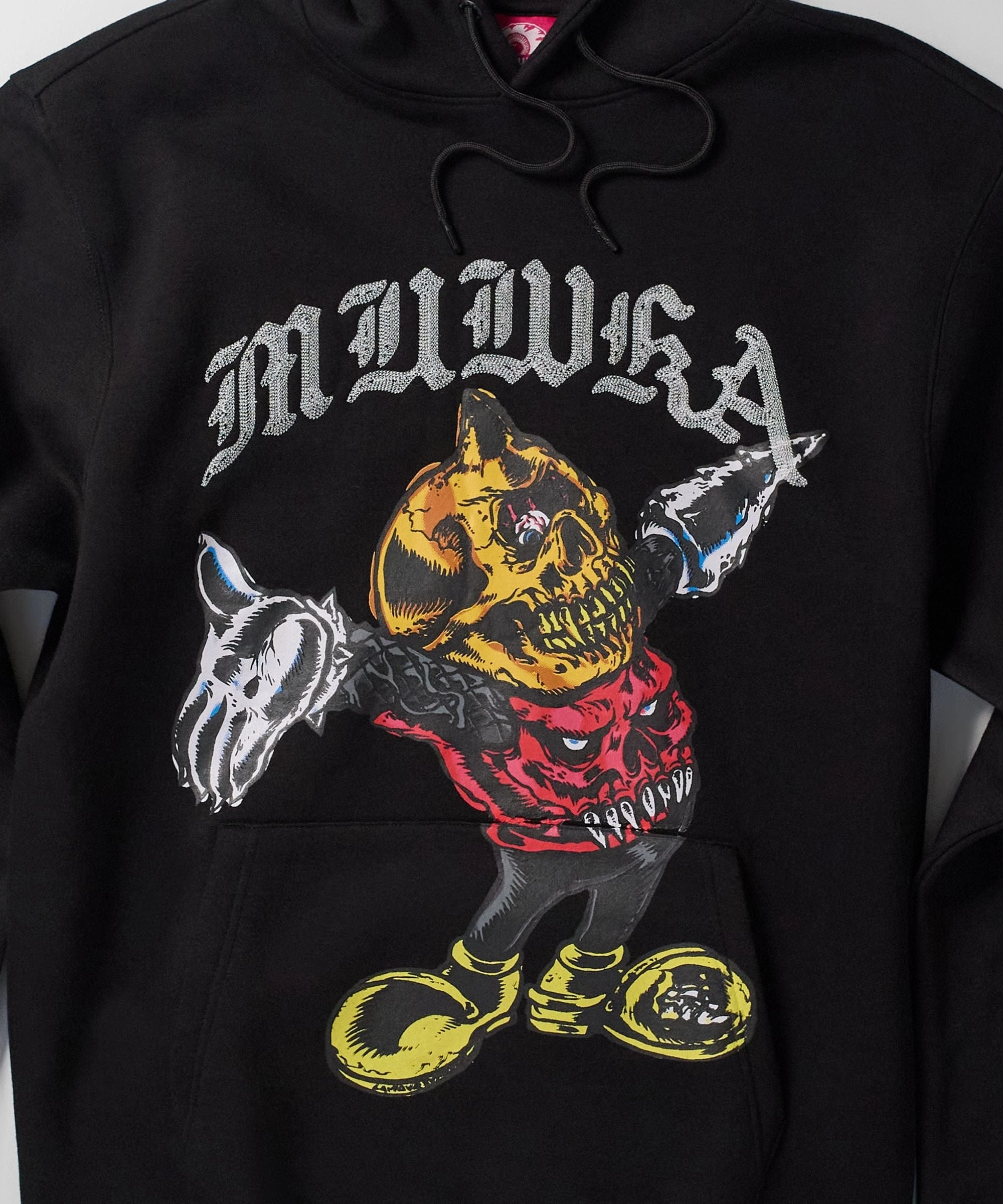 Sun Protective Fabric LightweightTexture Mishka Cyco Bootleg Hoodie - Black