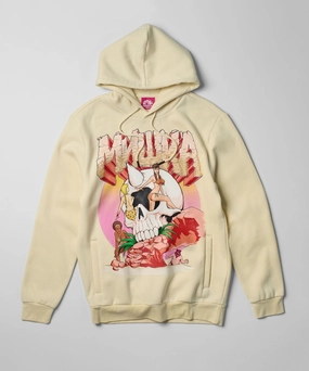 FourWayStretch Bonded Seam Tape Mishka Graphic Print Embroidered Hoodie - Khaki
