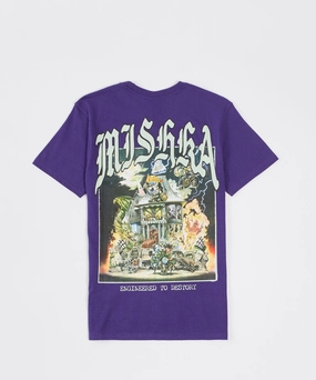 Mishka Haunted Short Sleeve Tee - Purple Comfortable Wear Temperature Regulating Fabric