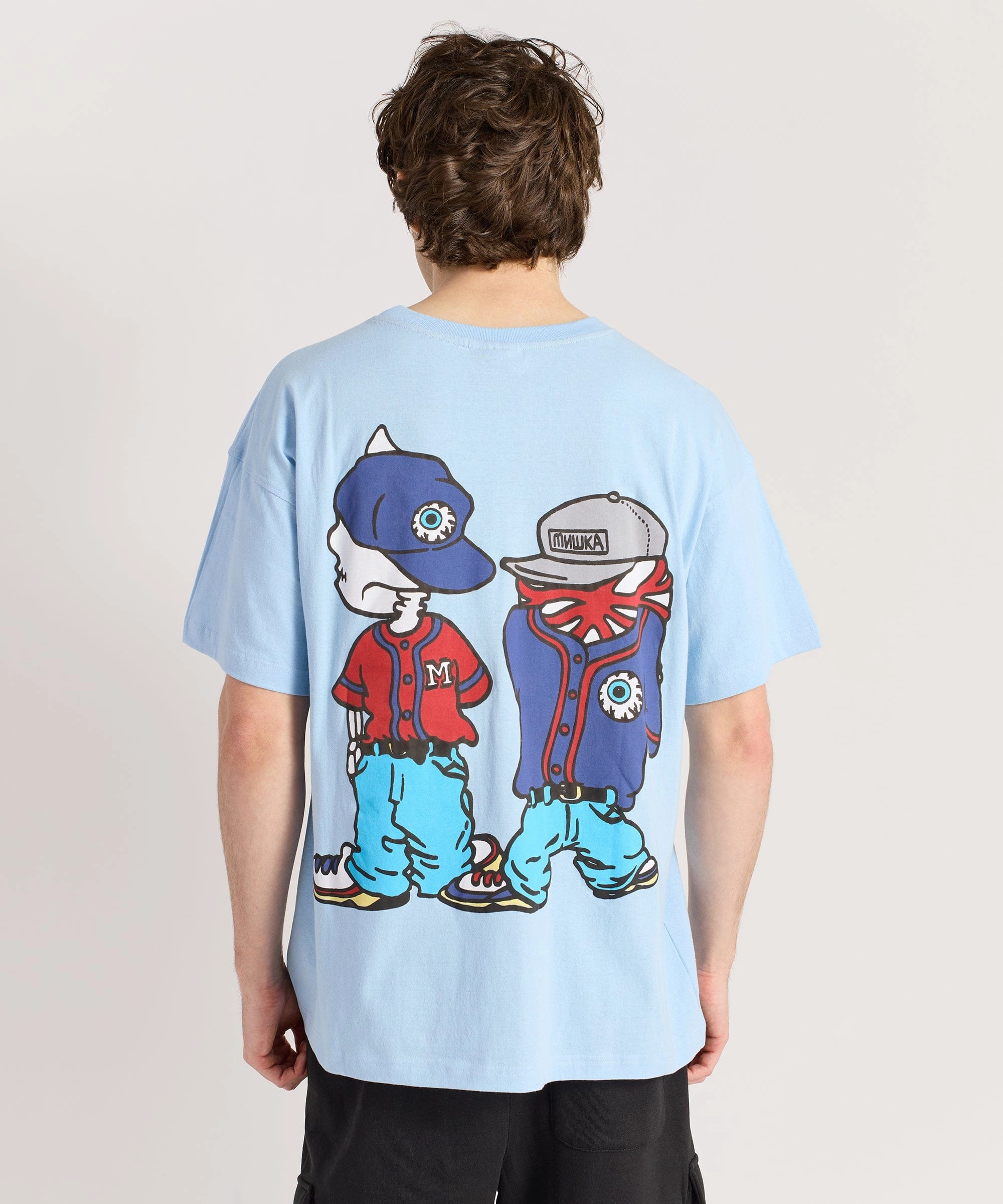 Mishka Nineties Short Sleeve Tee - Light Blue Odor Resistant Coating FourWay Stretch