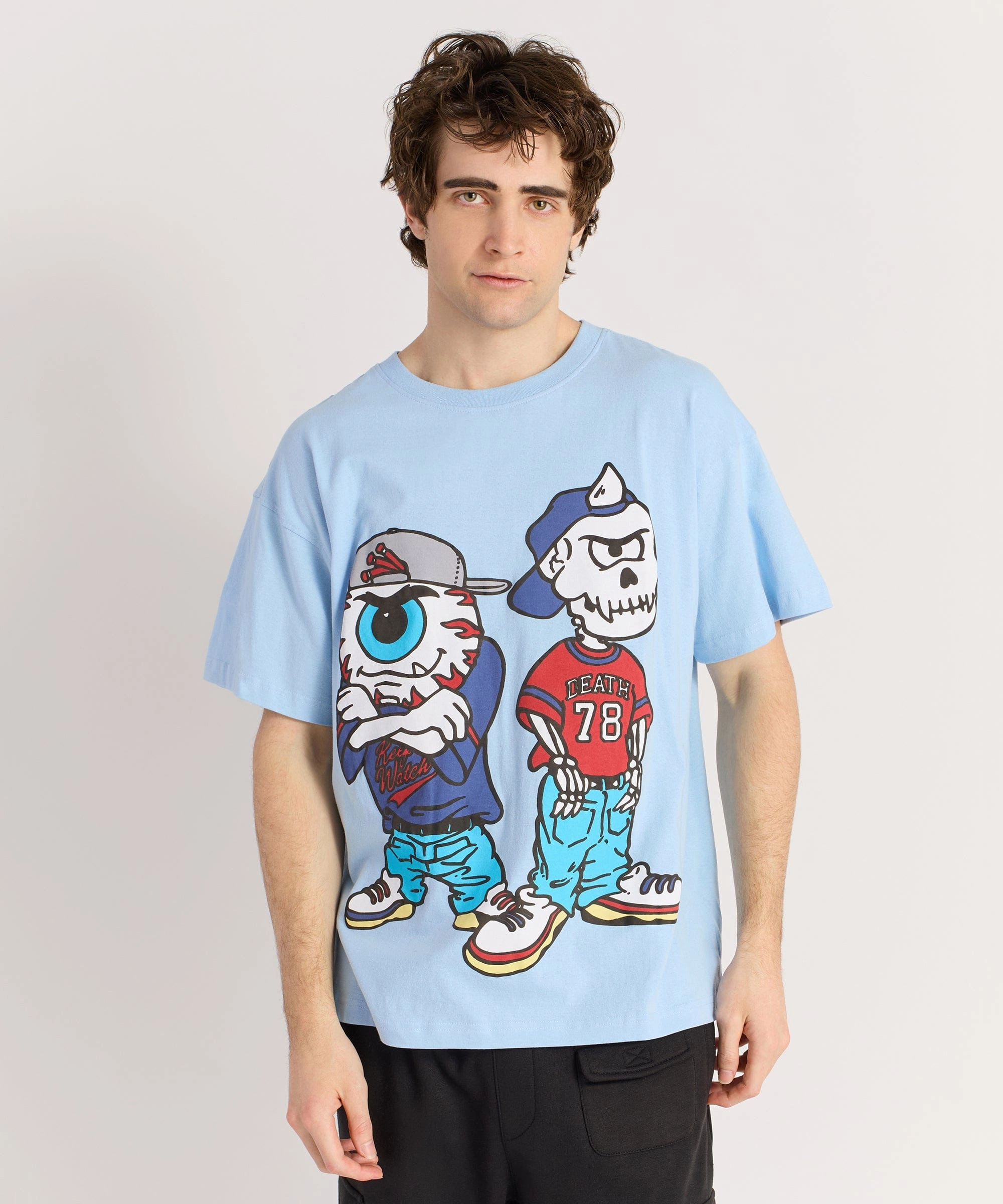 Mishka Nineties Short Sleeve Tee - Light Blue OEKOTEX Certified Fabric WaterResistant