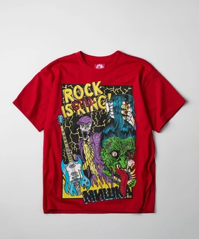 AthleisureReady Lightweight Knit Mishka Still King Embroidered Short Sleeve Tee - Red