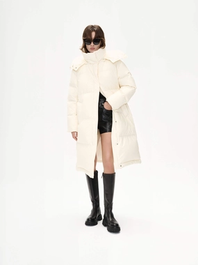 Hooded Quilted Down Coat Travel Fit Mold resistant