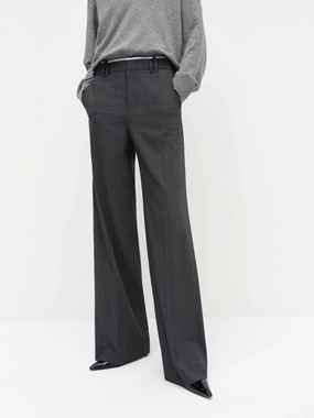 Sleek and Soft Contrast Waist Straight Pants