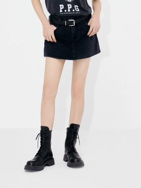 Anti Snag Fabric Premium Look Mini Length Denim Skort