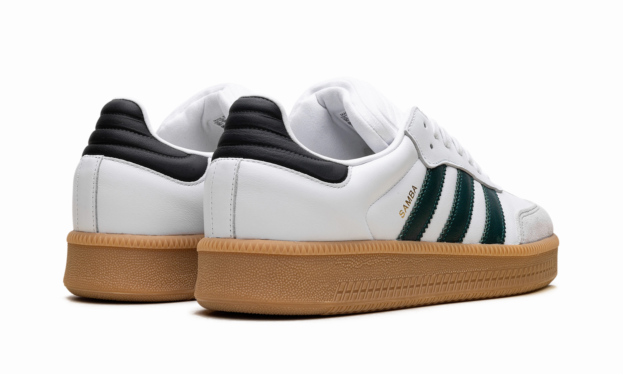 Flat footbed QuickDry Samba XLG "Cloud White Collegiate Green"