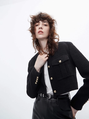 Waterproof Shell Soft Touch Boxy Fit Pocket Coat