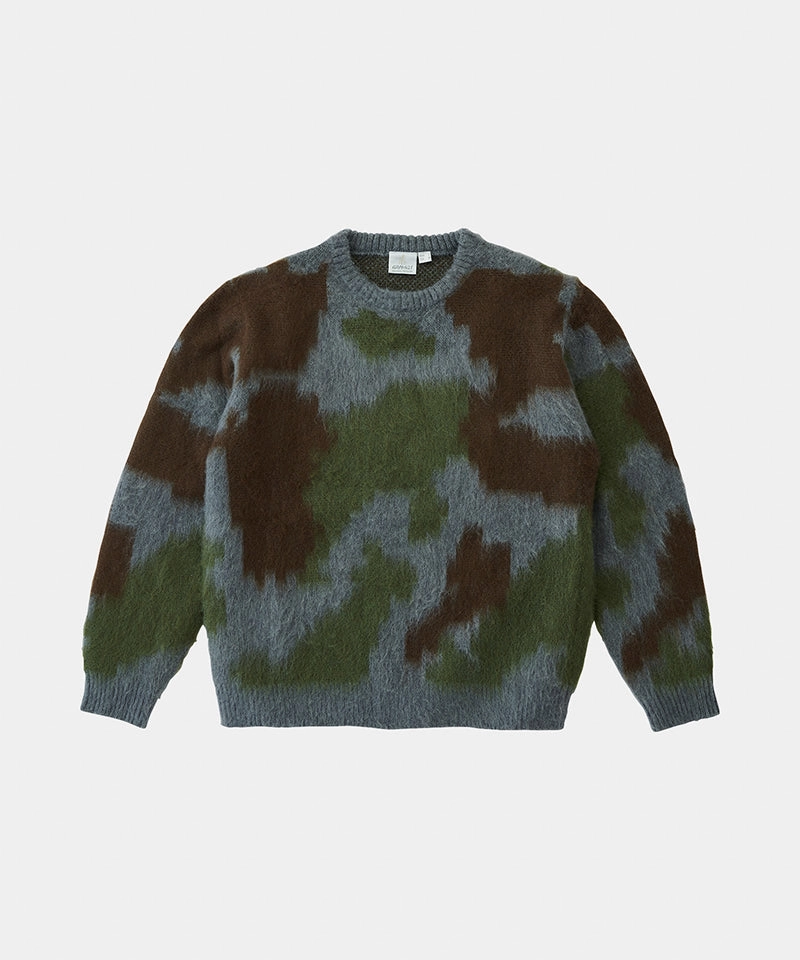 Mohair Sweater Smooth Texture V-Neck