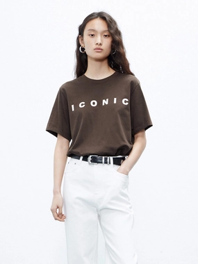 ICONIC Print Cotton T-shirt futuristic