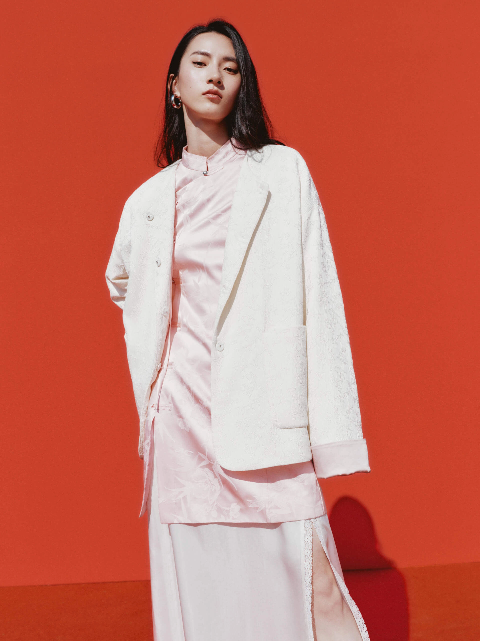 Fashion Statement Structure Jacquard Coat