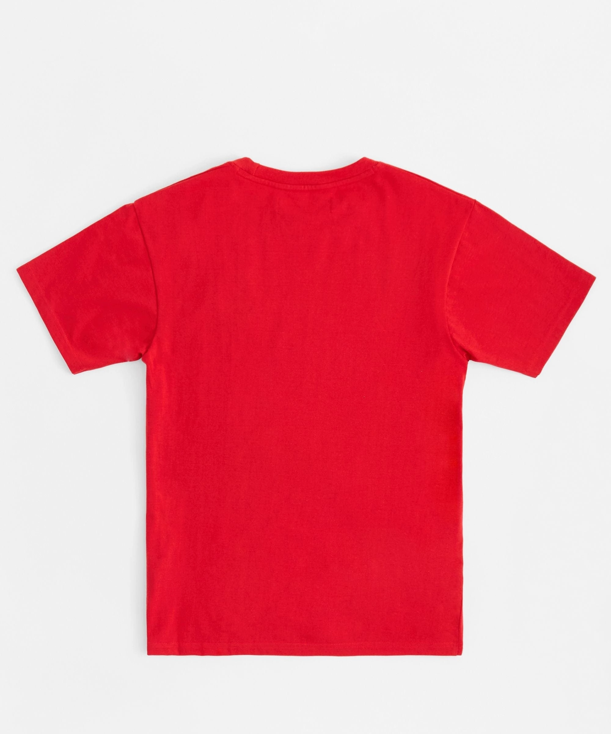 Temperature Regulating Textile FlexibleElasticatedEdging Crossbones Chenille Patch Short Sleeve Tee - Red
