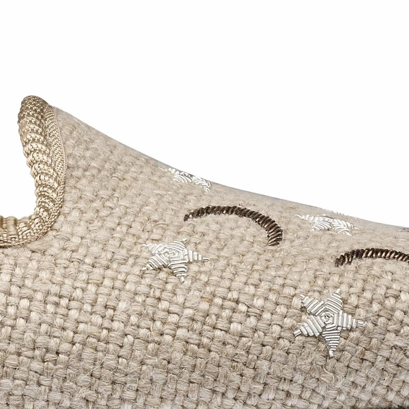 Moons & Stars Oatmeal Linen Durable Sole Easy Fit Shoes