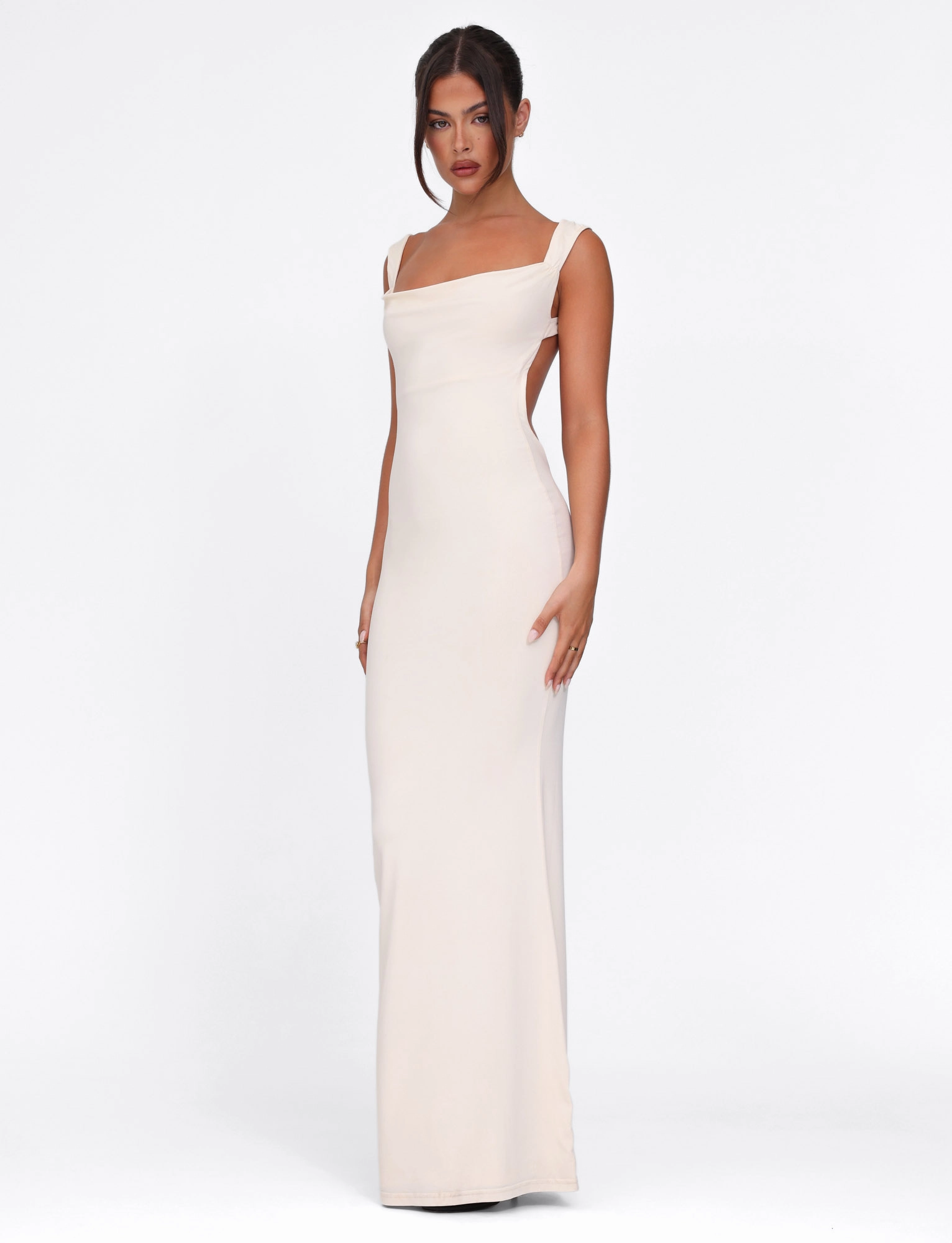 Classic Flow Midi-Length MORANA DRESS - YELLOW : BUTTER