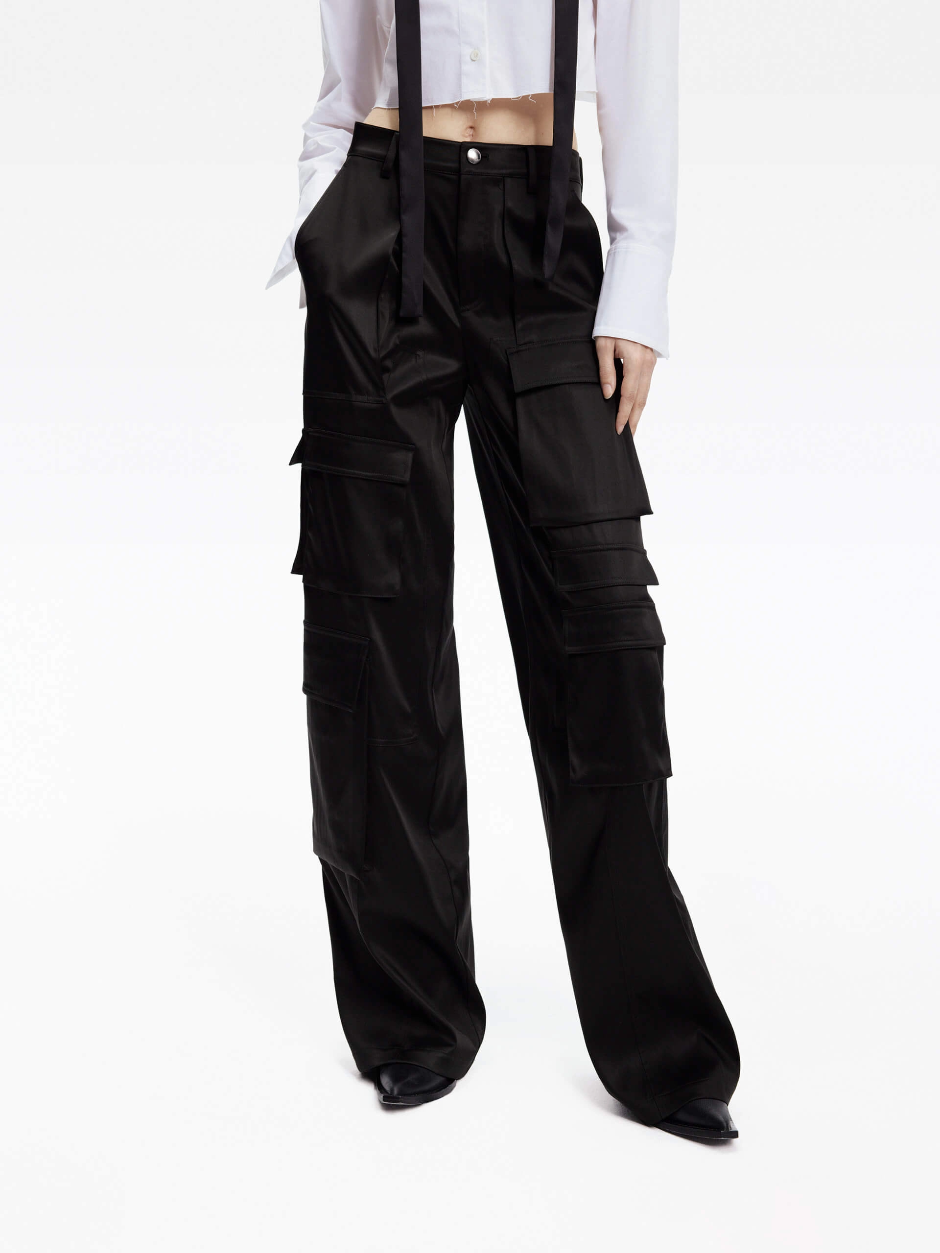 Mid Waist Cargo pants Quick Conversion Hem Quick Cool