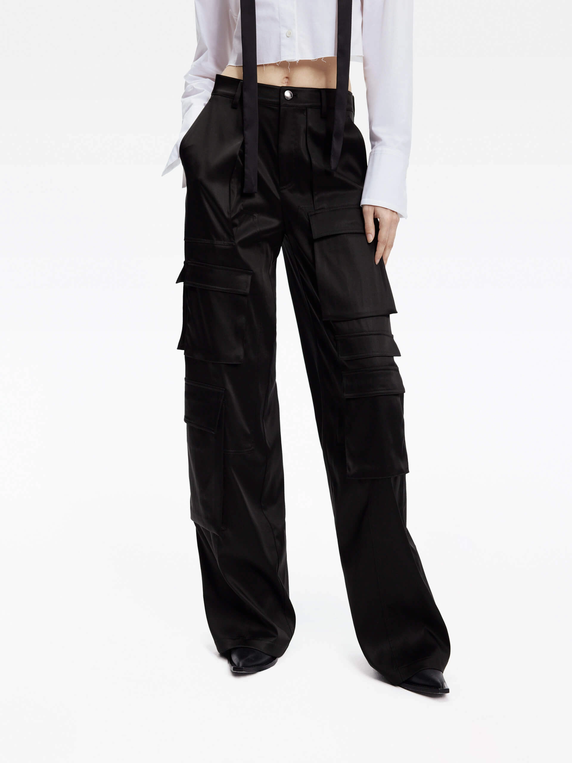 Mid Waist Cargo pants High Durability Stitching