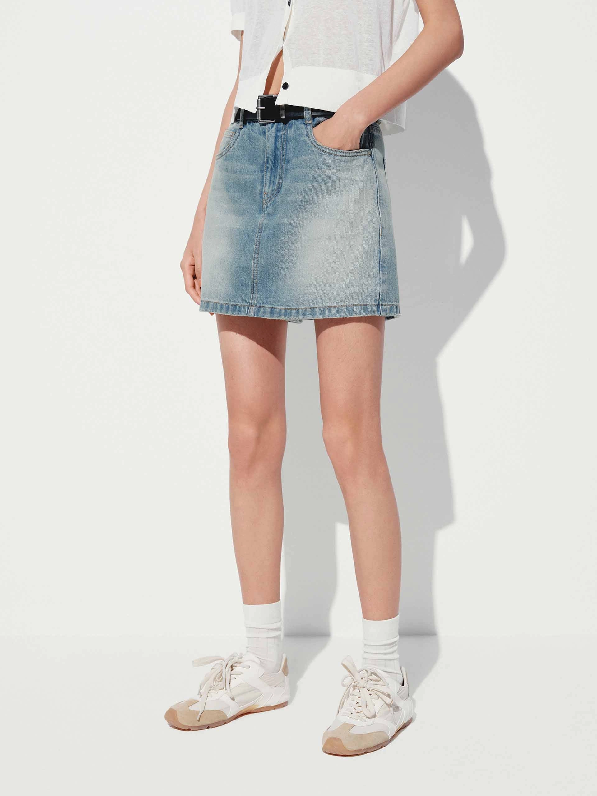 QuickReleaseFastenings Easy Comfort Classic Cotton Denim Skort
