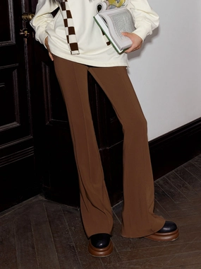 Quick Pack Versatile Comfort Wear Stretch Slit Flared Trousers