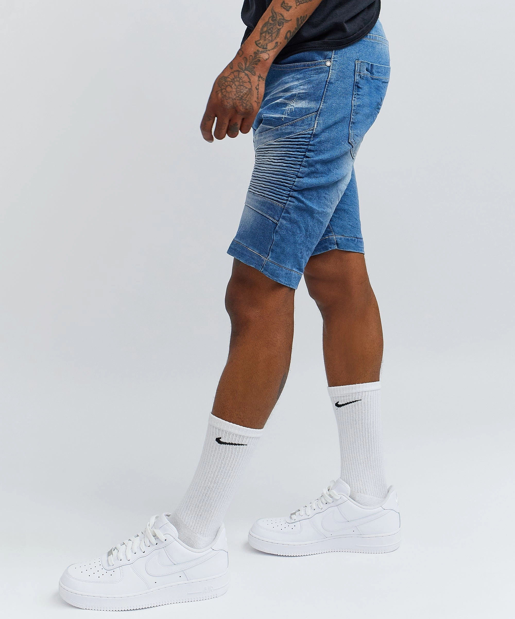 Versatile Base Layer SlipResistant Beaters Moto Denim Short