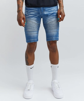 Durable Overlock Stitch Beaters Moto Denim Short