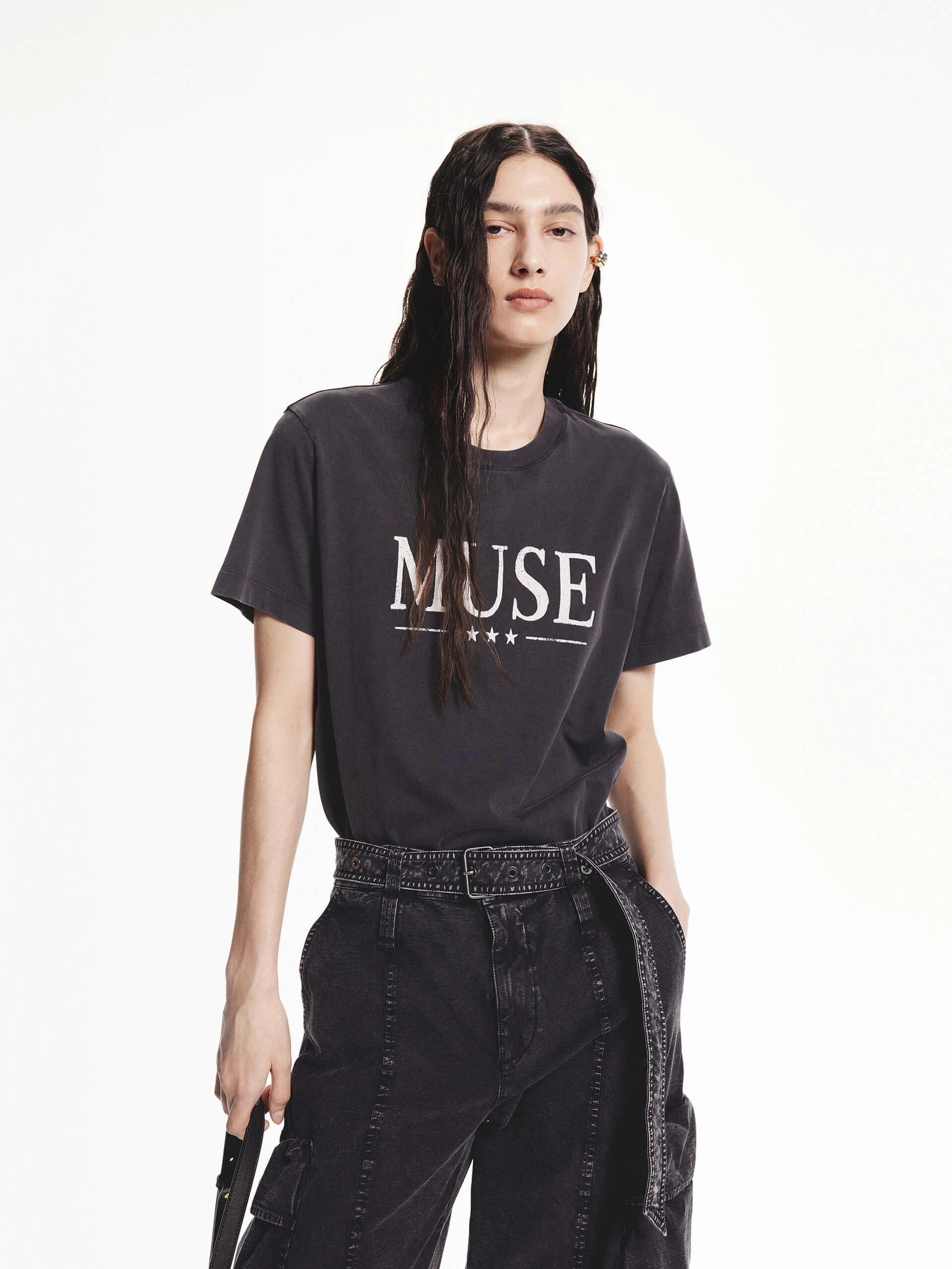 MUSE Print Cotton T-shirt Urban Streetwear