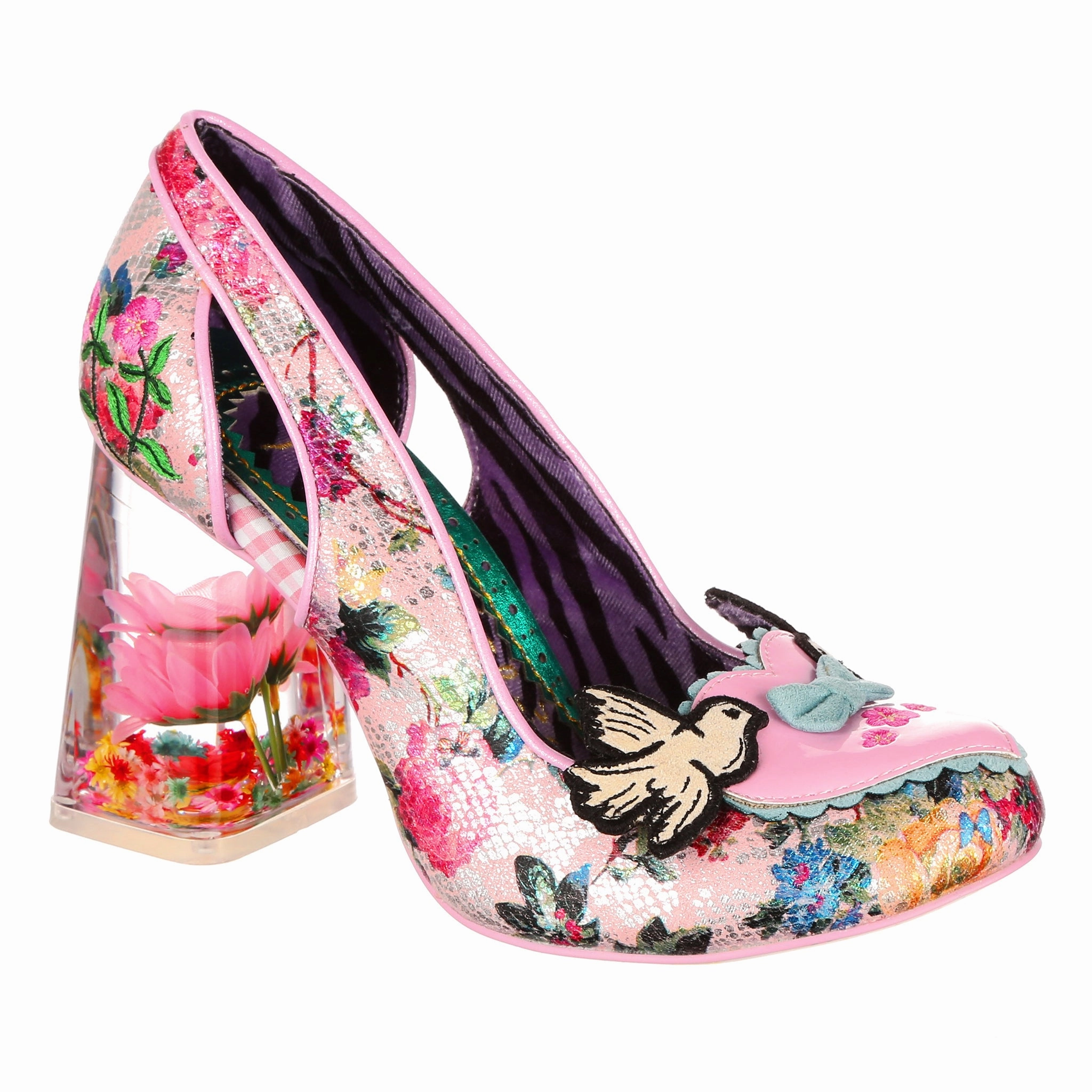 Frosted Finch Clear Heels