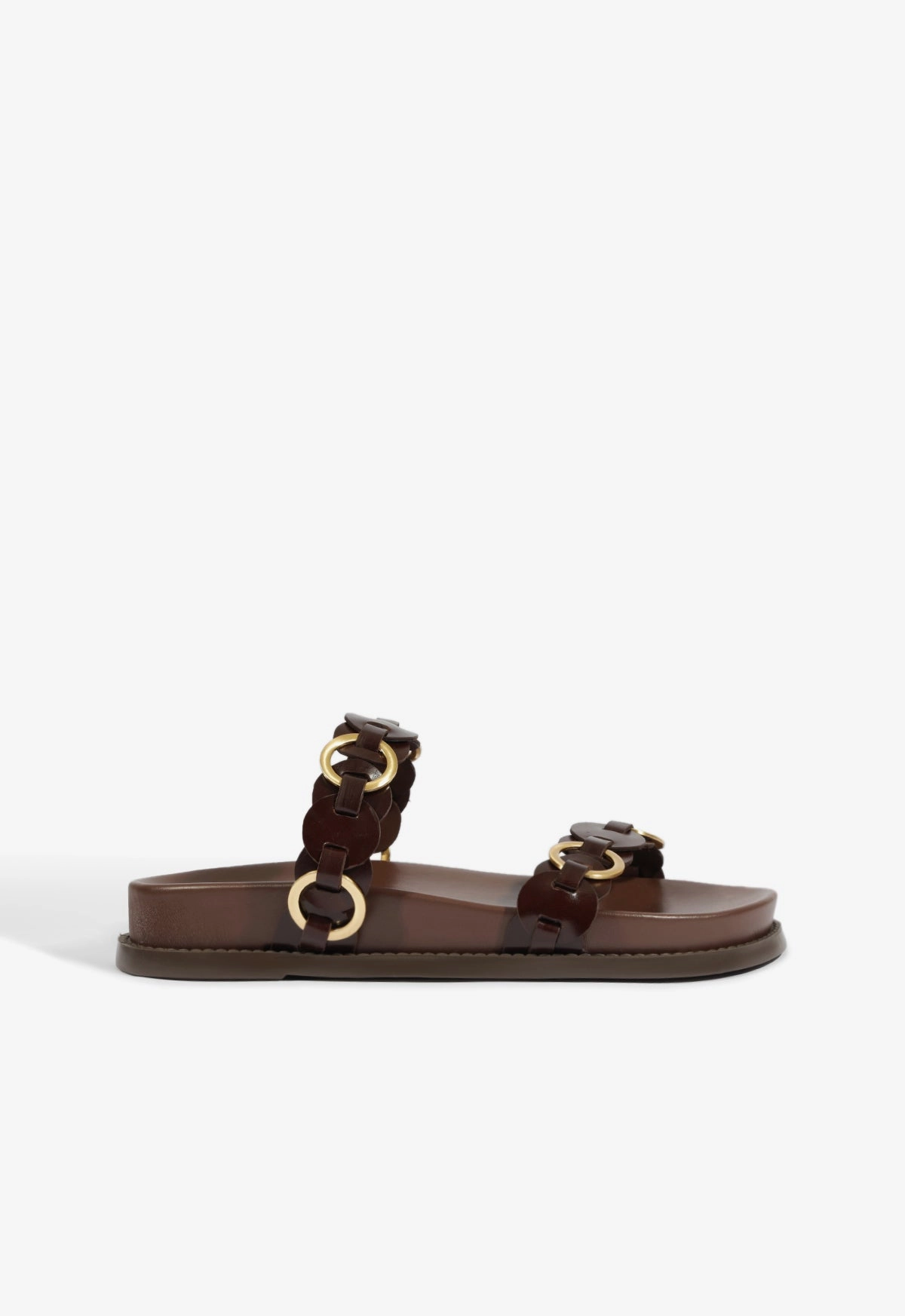 Tide Glow Selina Brown Leather Sporty Sandal
