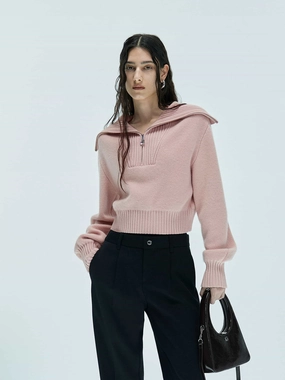 Sustainable Manufacturing EcoCertified Wide Lapel Knitted Sweater