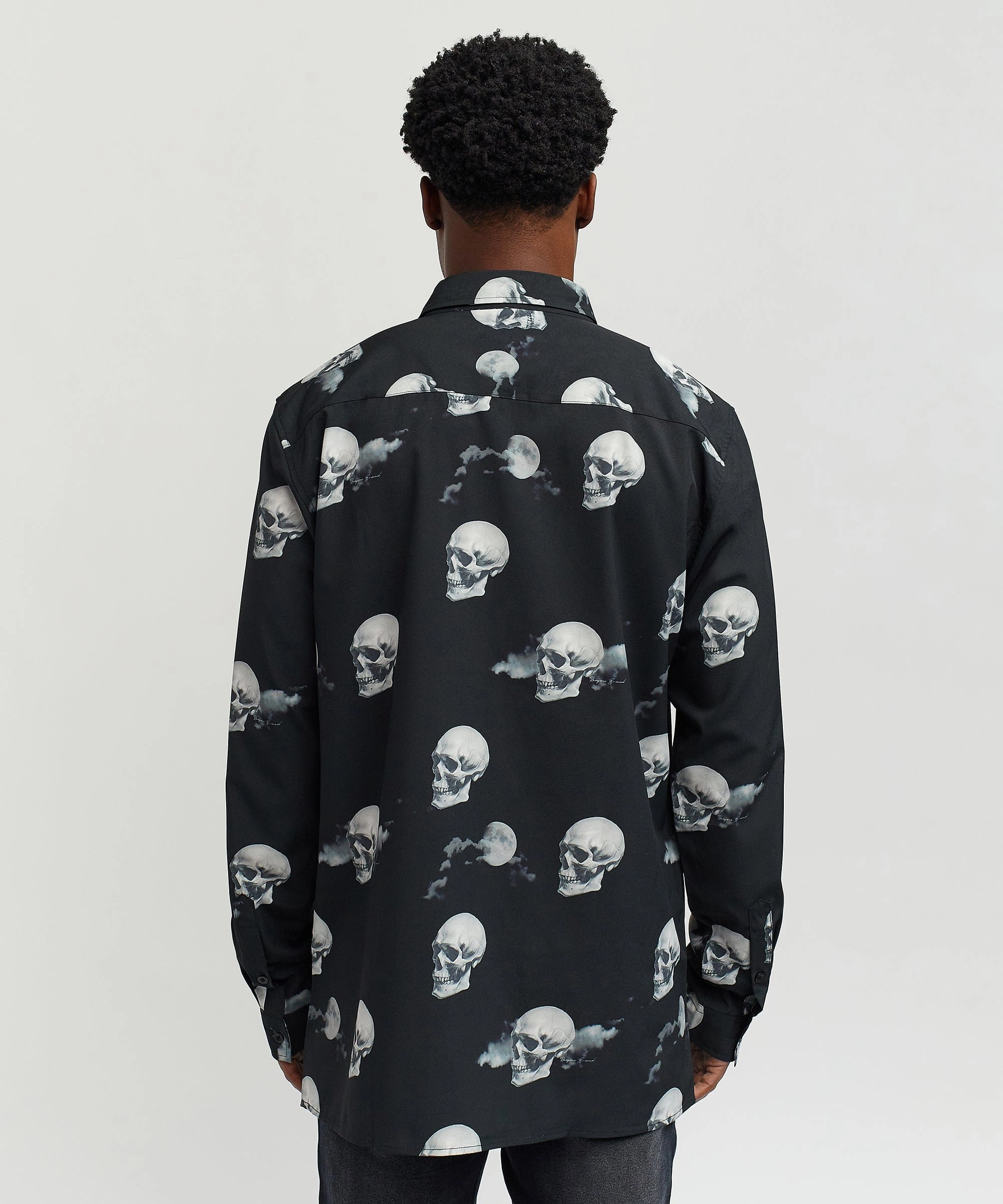 Nightvision Allover Print Viscose Woven Long Sleeve Shirt FlexFit Technology