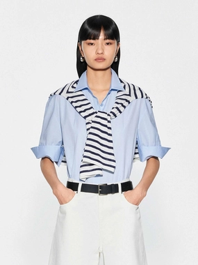 Microfiber Blended Fabric Pure Color Cotton Shirt
