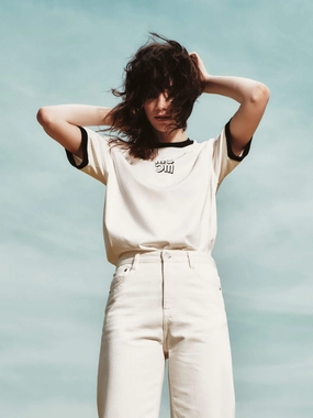 Travel Light Active Trend Look Contrasting Trim Cotton T-shirt