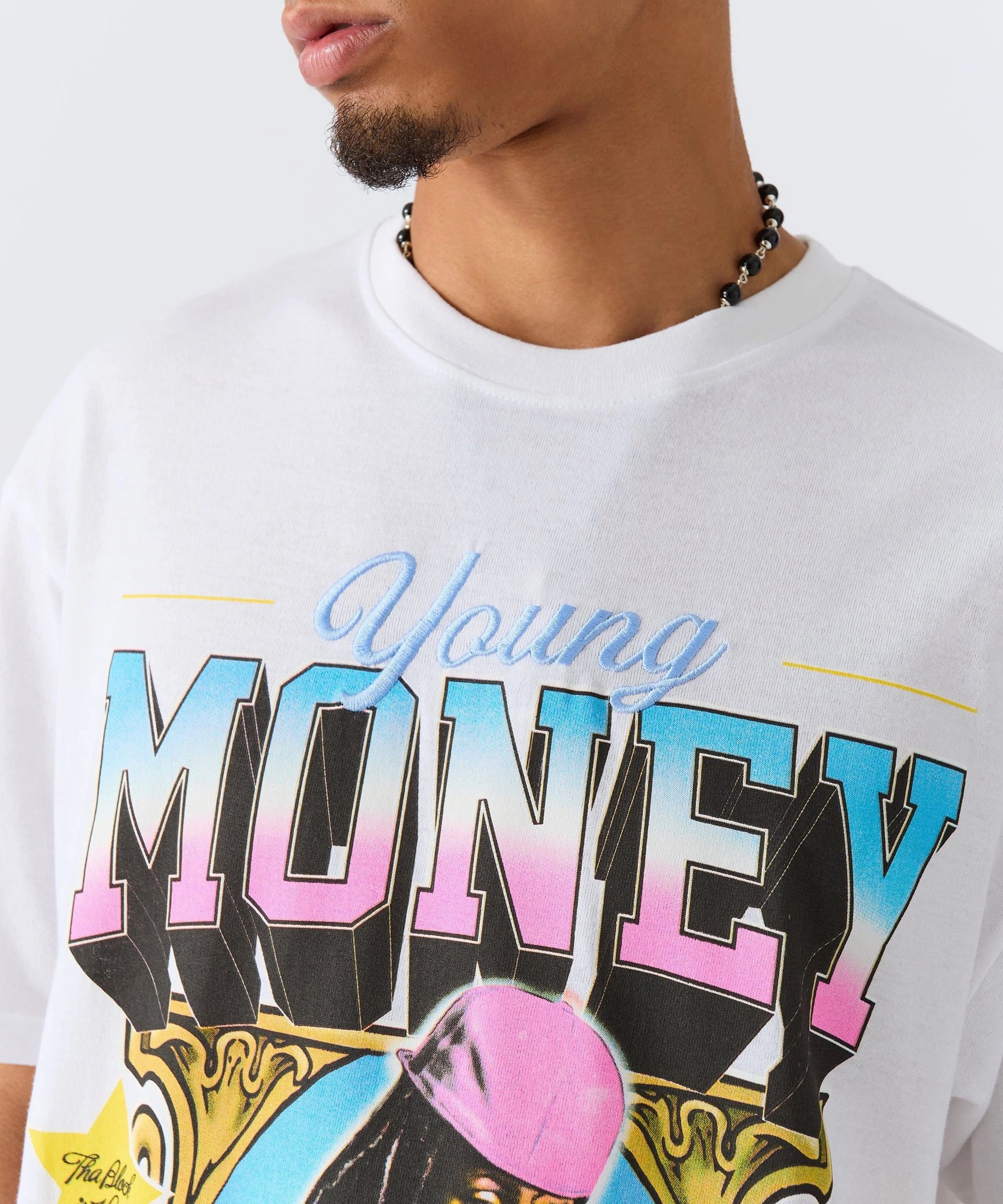 Ventilated Back Panel Lil Wayne Hustler Muzik Short Sleeve Tee - White