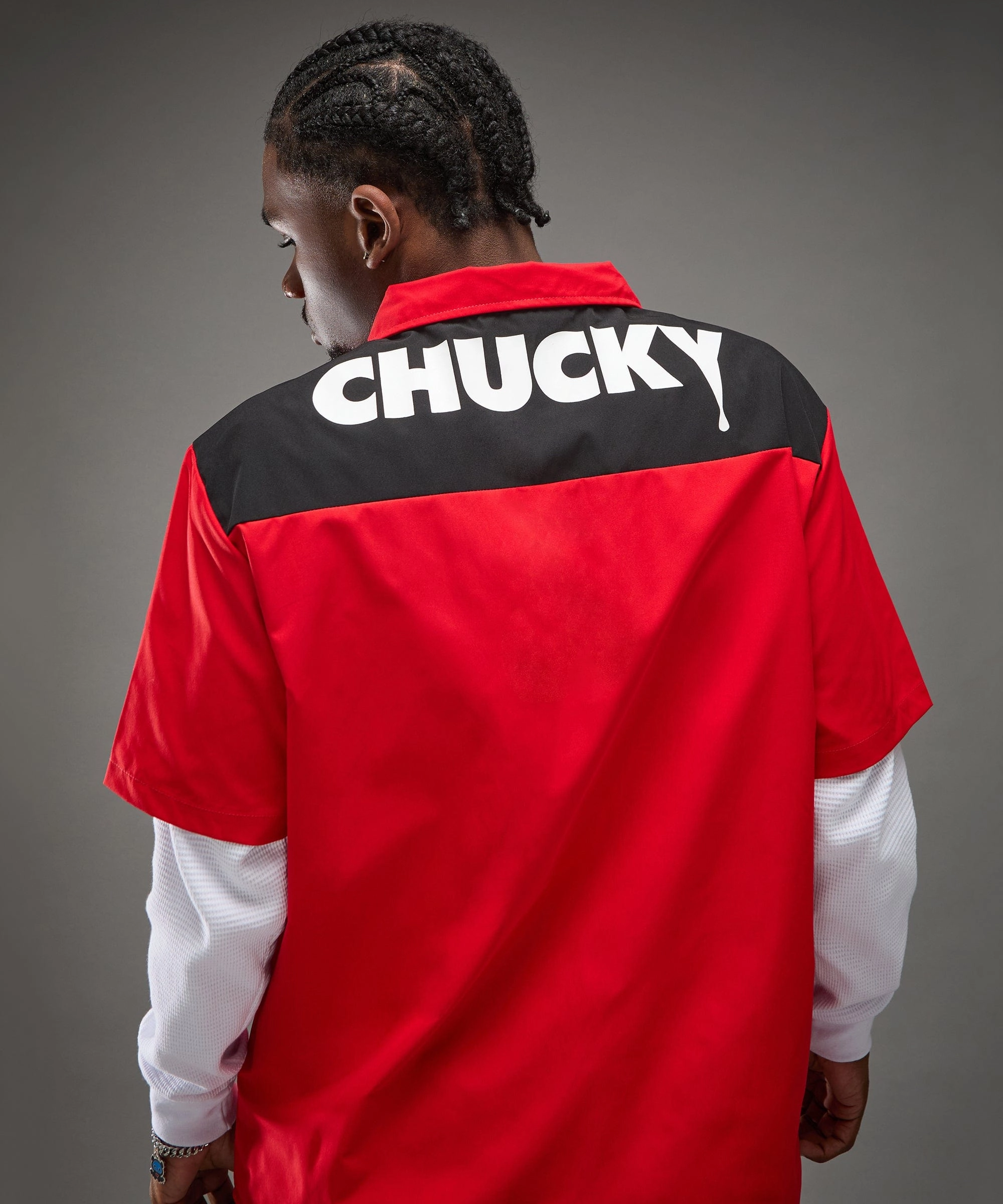 UltraSoftInterior Multi Directional Mobility Chucky Mechanics Short Sleeve Shirt - Red