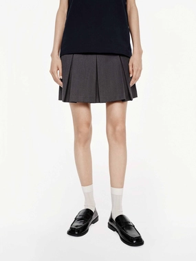 Comfort Flex soft fit Zipper Pleated Mini Skirt