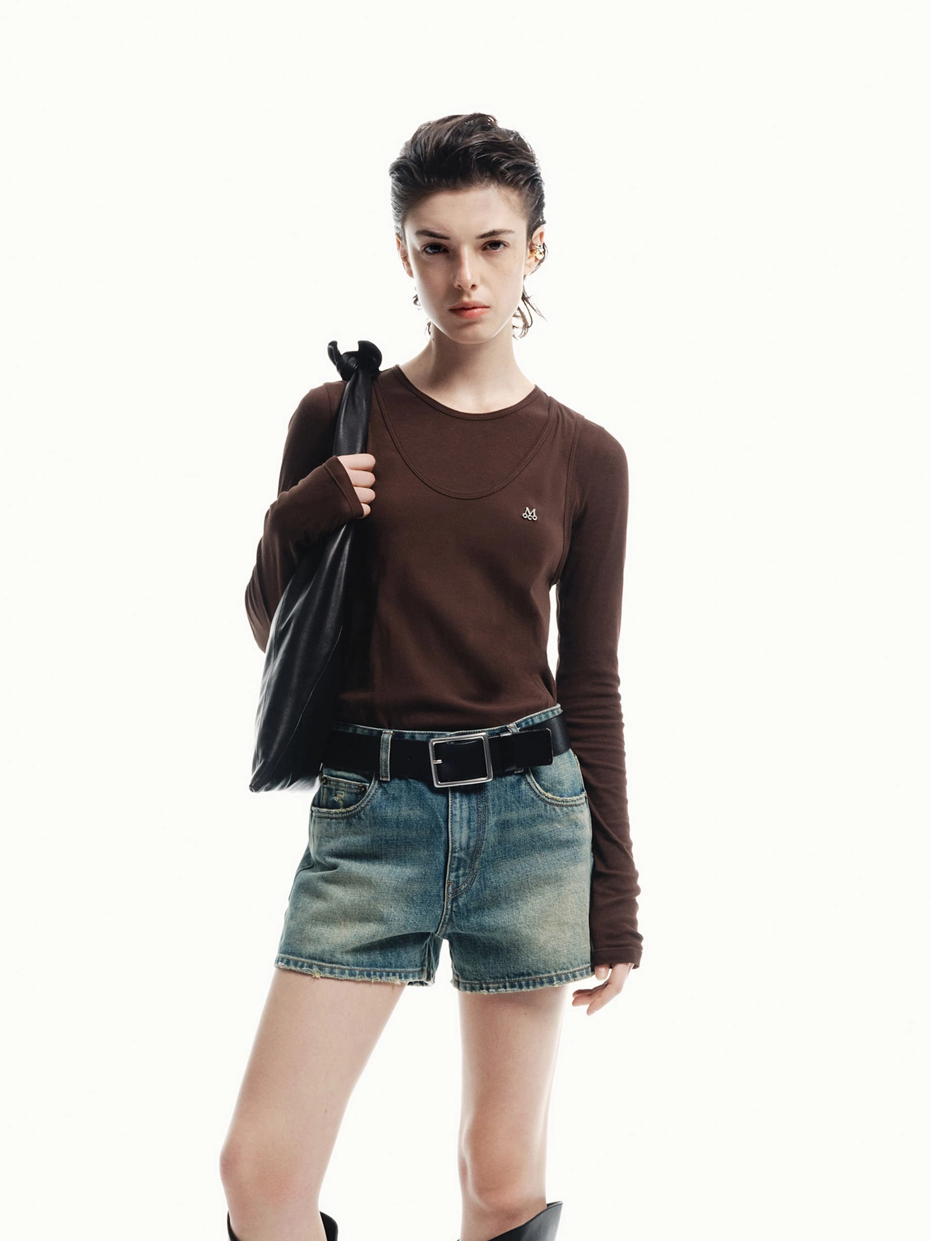 Long Sleeve Layered T-shirt GentleWashResistance