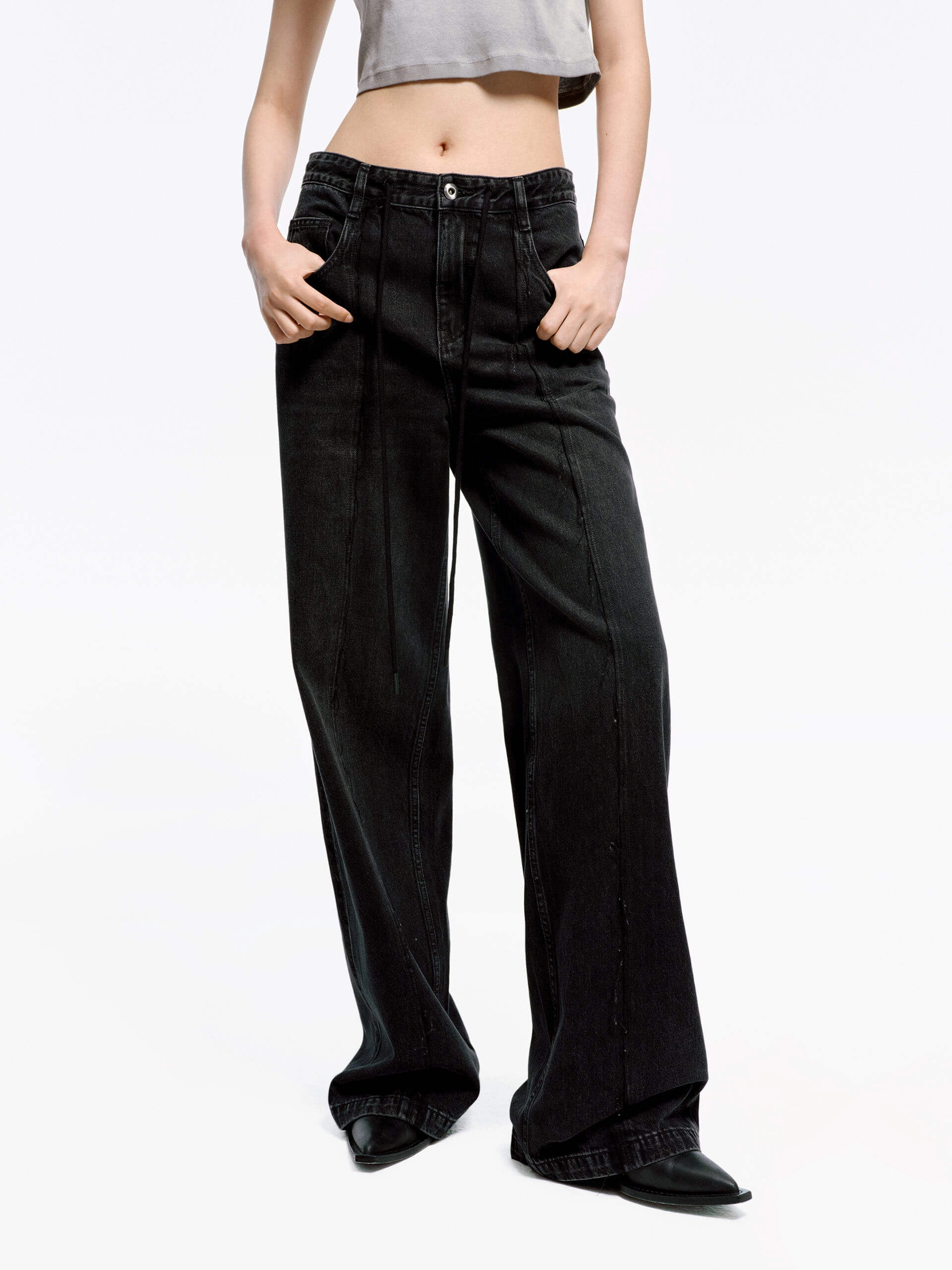 Abrasion Resistant Fabric Seams Detail Cotton Jeans