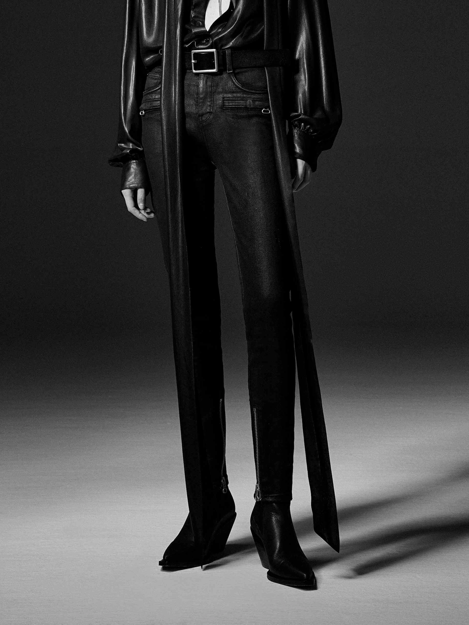Soft Aesthetic Skinny Zipper Detail Jeans
