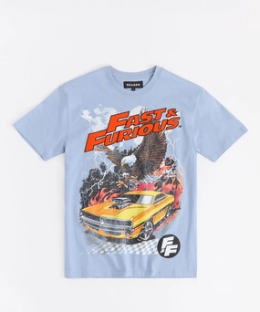 Fast & Furious Short Sleeve Tee - Light Blue MinimalistCut Compression Fit Engineering
