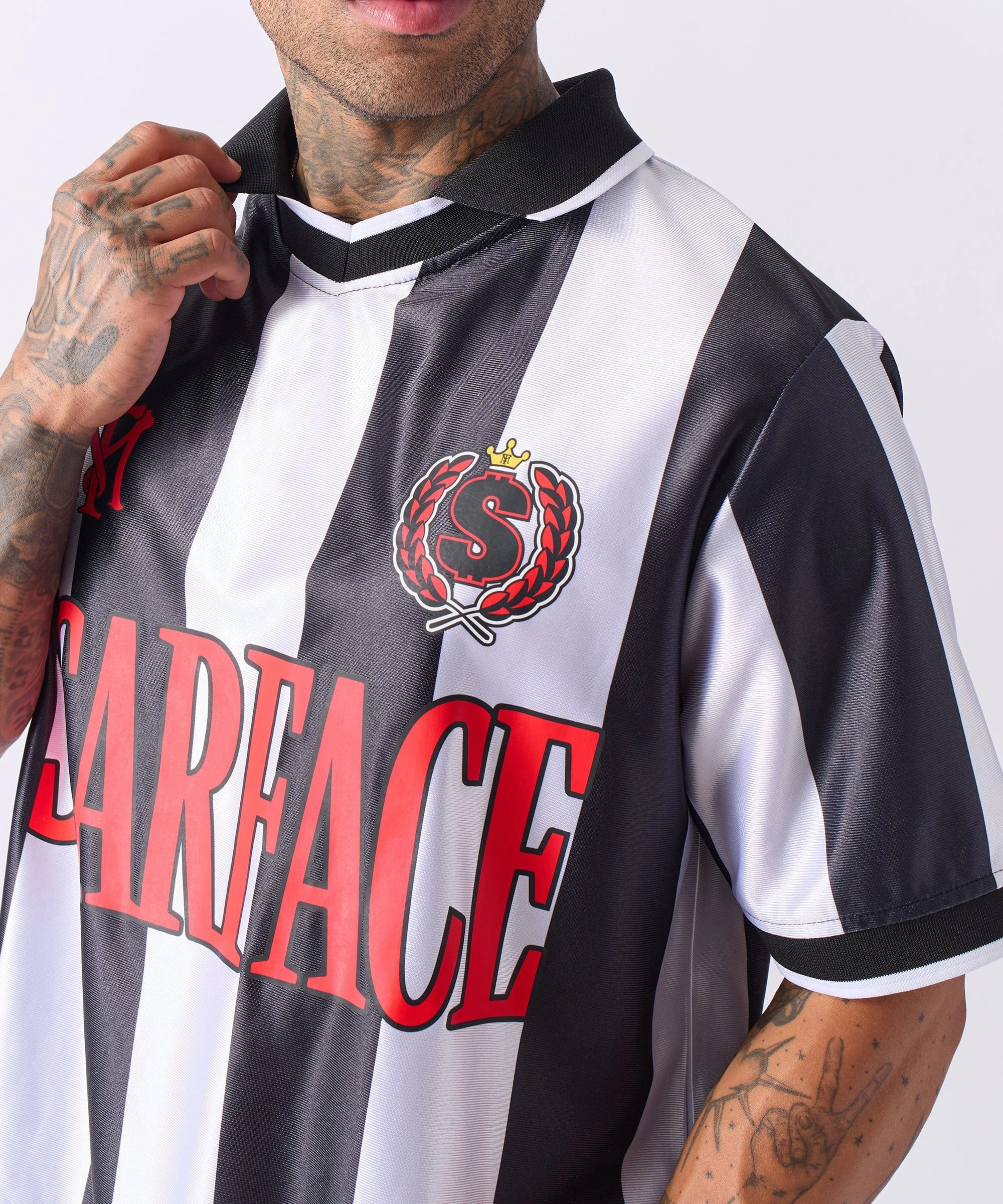 CompactSize Scarface Soccer Jersey - Black&White