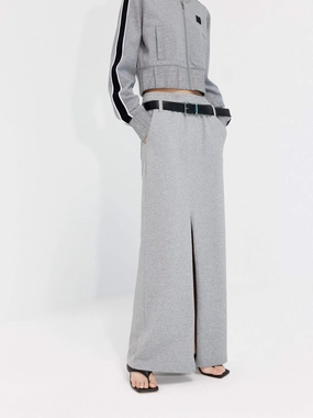 Front Slit Maxi Skirt Smart Style