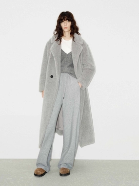 Daywear Staple Anti Snag Fabric Longline Teddy Coat