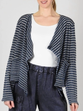 All-Weather Comfort Winter Style Norah Cardigan In Eclipse