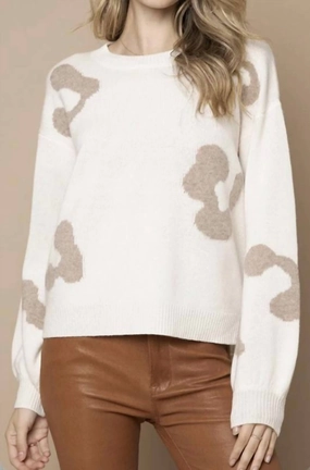 Cozy And Warm Soft Knit Design Nylah In Cloud